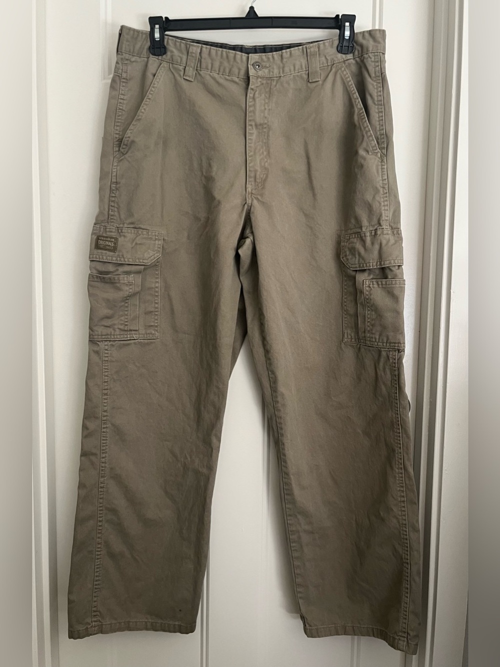 Men’s Wrangler Originals Cargo Khaki Workwear Pants 36x32